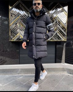 Geaca barbati groasa neagra de iarna B9648 67-3**