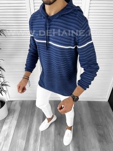 Hanorac barbati bleumarin slim fit T3713 i18-1*/U5