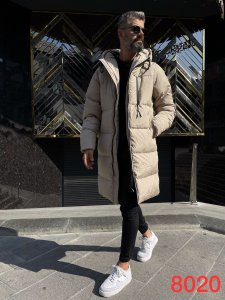 Geaca barbati groasa bej de iarna B9729