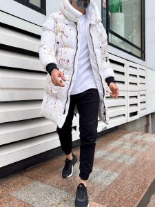 Geaca barbati groasa alba de iarna cu defect B9728