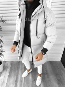 Geaca barbati groasa gri de iarna 8041 E/ 122*