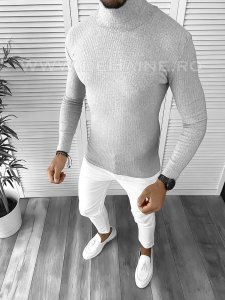 Helanca barbati slim fit gri deschis B3310 P20-5 6 E