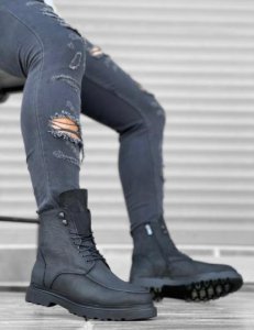 Ghete barbati negre B9765 E