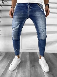 Blugi barbati conici albastri 371 H1-2