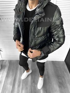 Geaca barbati de iarna imblanita verde 1005 A22-1.2