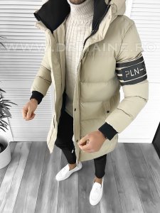 Geaca barbati groasa bej de iarna 9025 125 E