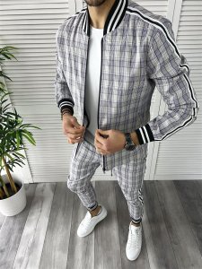 Trening barbati slim fit Pantaloni + Hanorac B9847 D11-4