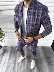 Trening barbati slim fit Pantaloni + Hanorac B9862 45-1-2