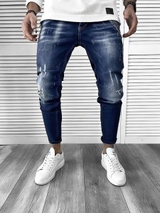 Blugi barbati conici albastri 1645 O5-2.1