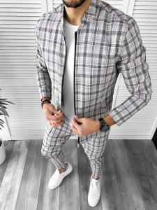 Trening barbati slim fit Pantaloni + Hanorac B9957 14-4.3