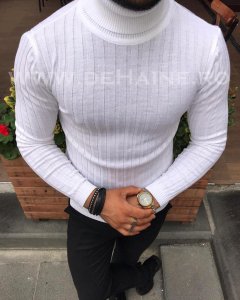 Helanca barbati slim fit alba cu mici defecte 2264