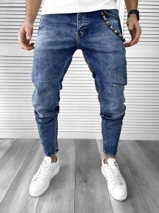 Blugi barbati conici albastri 1455 H9-5