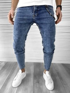 Blugi barbati conici albastri 1685 H8-6