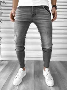 Blugi barbati conici gri 1630 H9-5