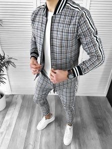 Trening barbati slim fit Pantaloni + Hanorac 10032 80-1.2