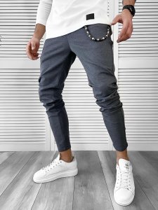 Pantaloni barbati casual albastri 7163 37-3.1