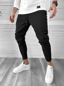 Pantaloni barbati casual negri 10055 12-2.3