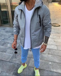 Geaca barbati primavara gri B3978 82-1