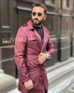Palton barbati de toamna grena cu defect R2215 28-2