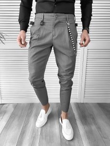 Pantaloni barbati eleganti gri 7149 112-1