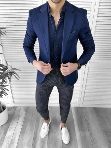 Tinuta barbati smart casual Pantaloni + Camasa + Sacou 10083