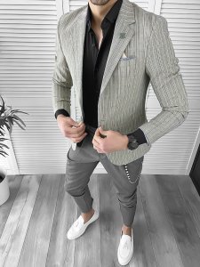 Tinuta barbati smart casual Pantaloni + Camasa + Sacou 10093
