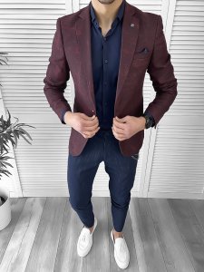 Tinuta barbati smart casual Pantaloni + Camasa + Sacou 10110