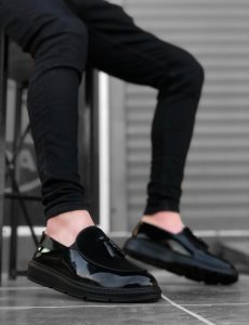 Mocasini barbati negri cu talpa neagra 10130 E