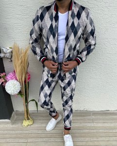 Trening barbati slim fit Pantaloni + Hanorac 10169 127-1.1