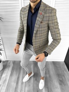 Tinuta barbati smart casual Pantaloni + Camasa + Sacou 10183