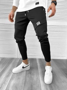 Pantaloni de trening negri conici 10230 N5-4*