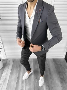 Tinuta barbati smart casual Pantaloni + Camasa + Sacou 10246