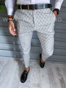 Pantaloni barbati eleganti gri B1813 N3-6.1