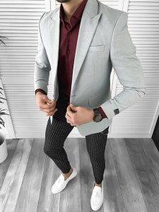 Tinuta barbati smart casual Pantaloni + Camasa + Sacou 10311