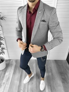 Tinuta barbati smart casual Pantaloni + Camasa + Sacou 1037