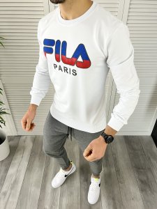 Bluza barbati alba slim fit 10333 O2-1.3