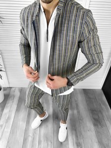 Trening barbati slim fit Pantaloni + Hanorac 10397 I7-1