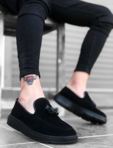 Mocasini barbati negri cu talpa neagra 10400 A27-3.4