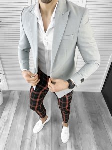 Tinuta barbati smart casual Pantaloni + Camasa + Sacou 10455