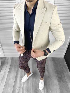 Tinuta barbati smart casual Pantaloni + Camasa + Sacou 10458