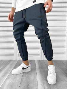 Pantaloni de trening bleumarin conici K157 