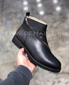 Ghete barbati piele naturala negre B3452 A31-2
