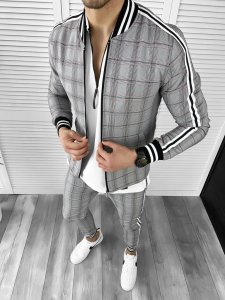 Trening barbati slim fit Pantaloni + Hanorac 10463 I18-3.3