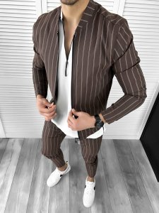 Trening barbati slim fit Pantaloni + Hanorac 10469 D12-2