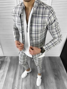 Trening barbati slim fit Pantaloni + Hanorac 10471 I14-1.2