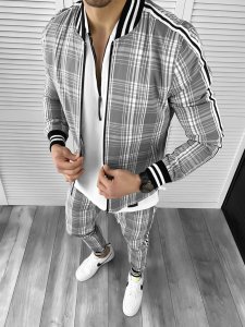 Trening barbati slim fit Pantaloni + Hanorac 10478 I12-1.3