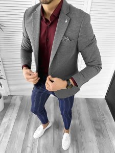 Tinuta barbati smart casual Pantaloni + Camasa + Sacou 10517