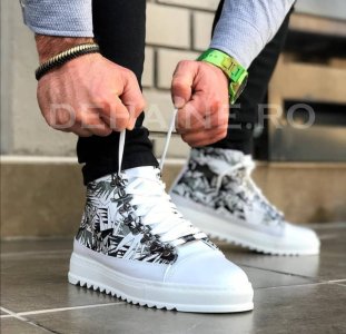 Adidasi barbati inalti cu imprimeu ZR A7856 A3-4