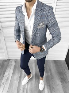 Tinuta barbati smart casual Pantaloni + Camasa + Sacou 10288