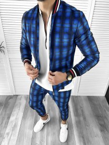 Trening barbati slim fit Pantaloni + Hanorac 10577 D5-5.1